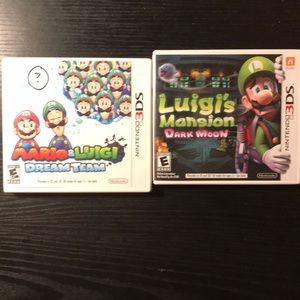 Mario & Luigi dream team and Luigi’s mansion 3ds